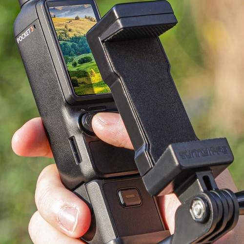 For DJI Osmo Pocket3 Camera Front Expansion Phone Holder Clip Fixed Tripod Stand - Picture 9 of 27