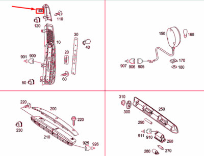 MERCEDES BENZ VITO W639 REAR BUMPER LEFT TOP MOLDING A6398202064 NO DUTY TO  