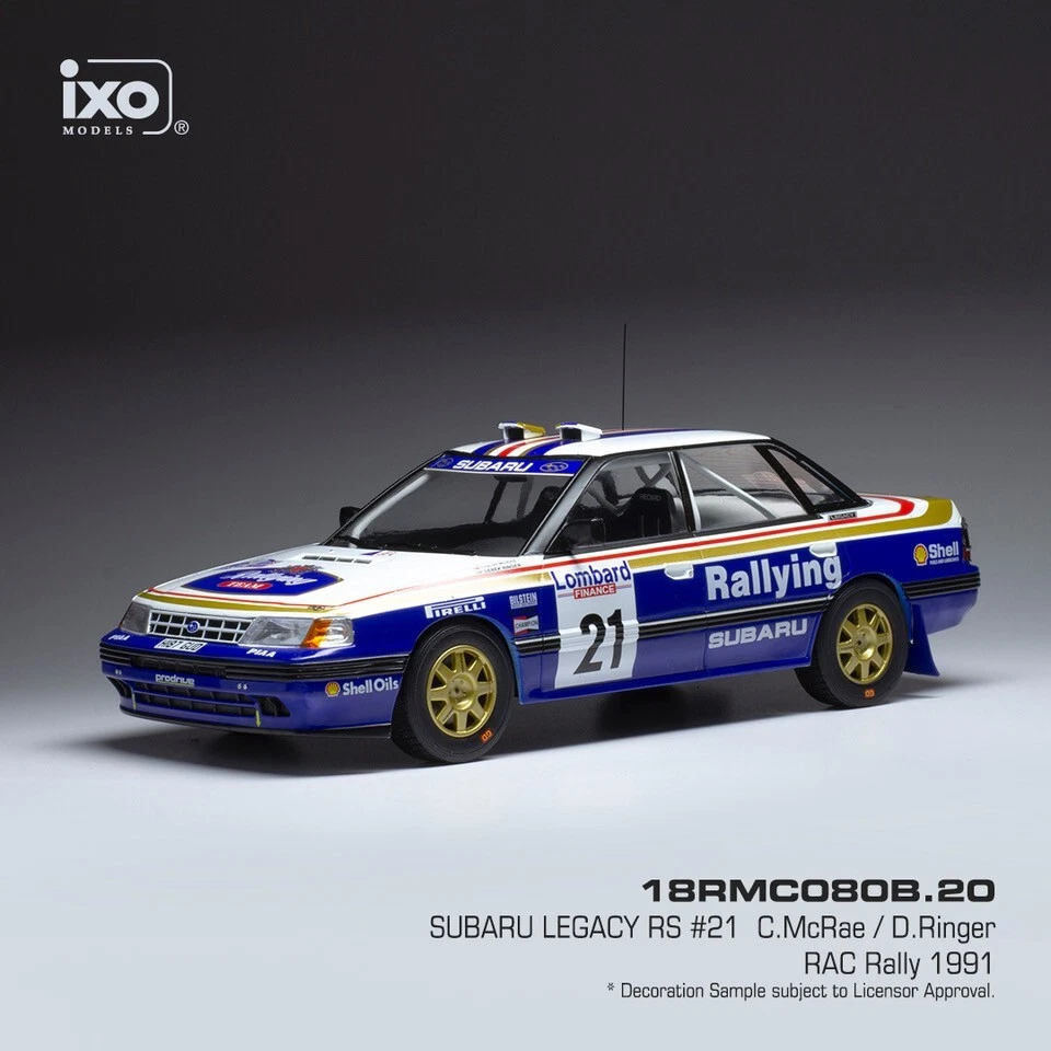 Coche de rally modelo McRae Subaru Legacy RS RAC Rally 1991 IXO diecast 18RMC080B 1:18 Foto 4 de 4