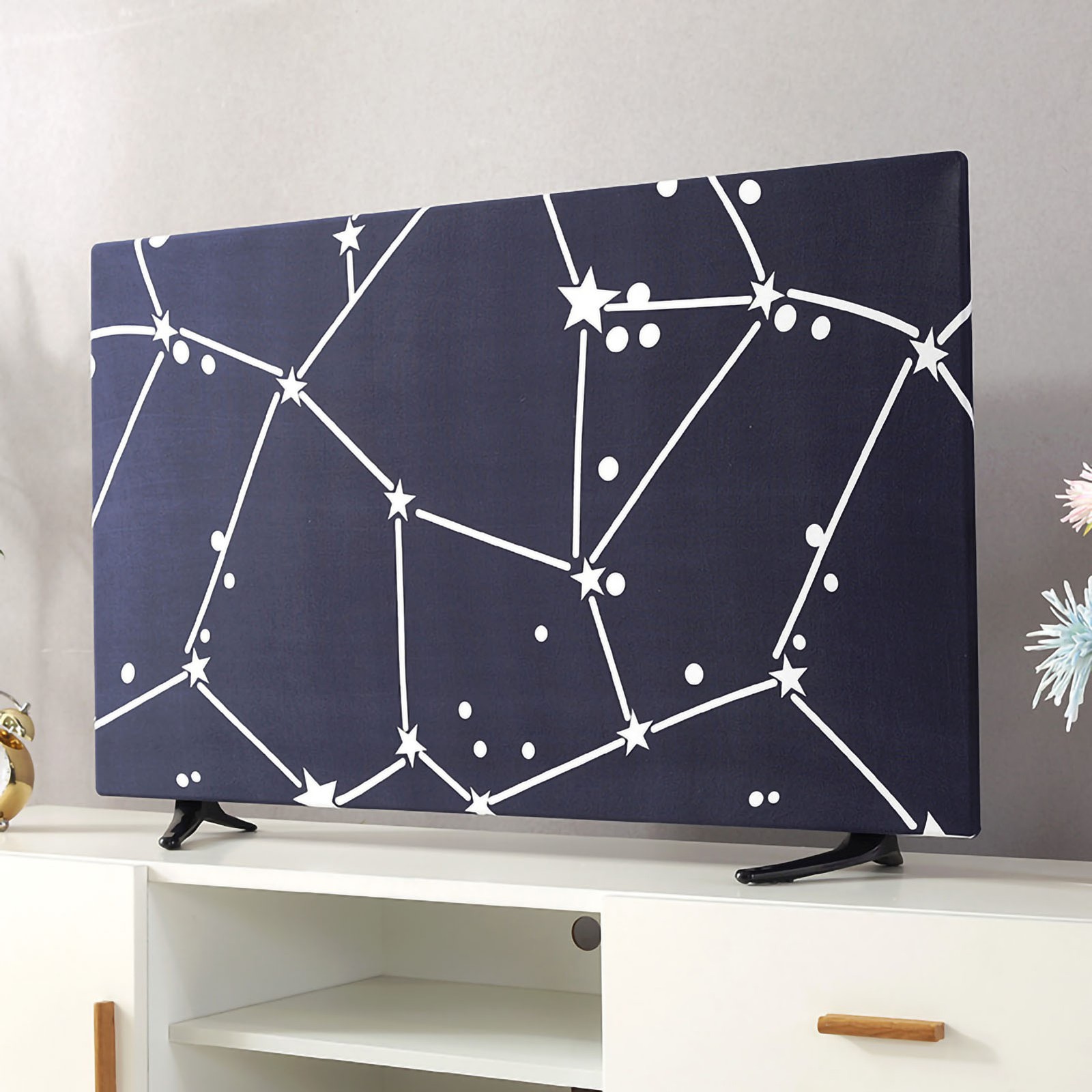 TV Cover Weatherproof Dustproof Elastic Hanging Television Protector For Home
