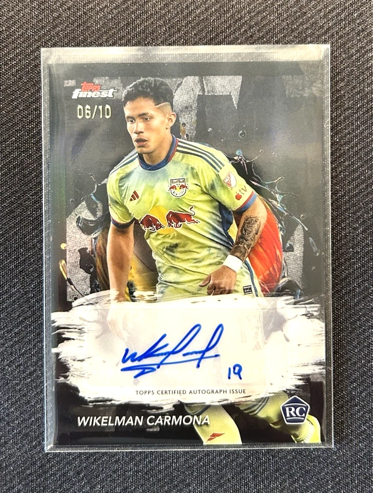Wikelman Carmona Auto Black /10 RC 2024 Topps Finest MLS New York Red Bulls - Image 2 of 4