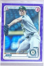 2020 Bowman Draft Dane Acker Purple /250 #BD-8 Athletics