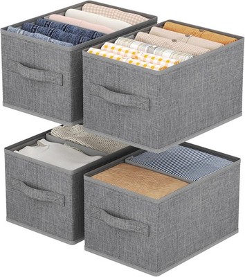 Lifewit Groß Aufbewahrungsboxen, Faltbarer Schrank Aufbewahrungskorb mit 