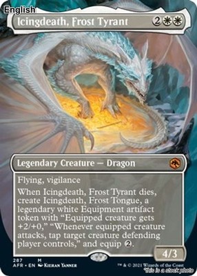 Icingdeath, Frost Tyrant (Borderless) EN [AFR - 287] - NM TCG MTG