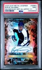 2025 LEAF METAL LEGENDS SIGNATURE CLASSIC ART BORJE SALMING AUTO 1/1 PSA 9 HOF