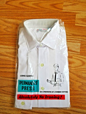 Vintage KMart Men's Shirt Medium 15 34 LS Single Needle Tapered Fit NOS