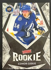 2025 UD NATIONAL HOCKEY CARD DAY VICTORY BLACK ROOKIE CONOR GEEKIE RC