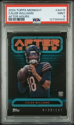 2024 Topps Midnight Caleb Williams After Hours Case Hit SSP PSA 9 Chicago Bears