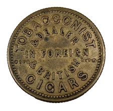 Extremely Rare Worcestershire DUDLEY 1/4d token C STARK tobacconist W# 1580 RRR