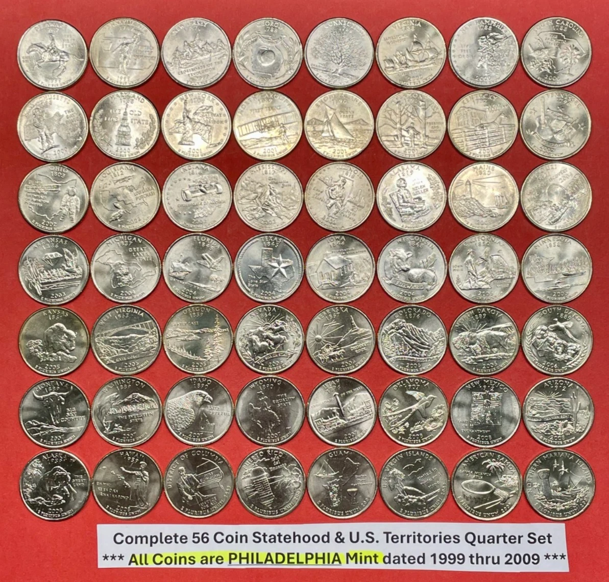 ミュージシャン US 50 STATE 25cent COLLECTION US 50 State Set Quarters 1999-2008 for sale | eBay