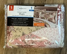 Mainstays Antique Garden Quilted Standard Size Pillow Sham 1 Piece NEW NIP