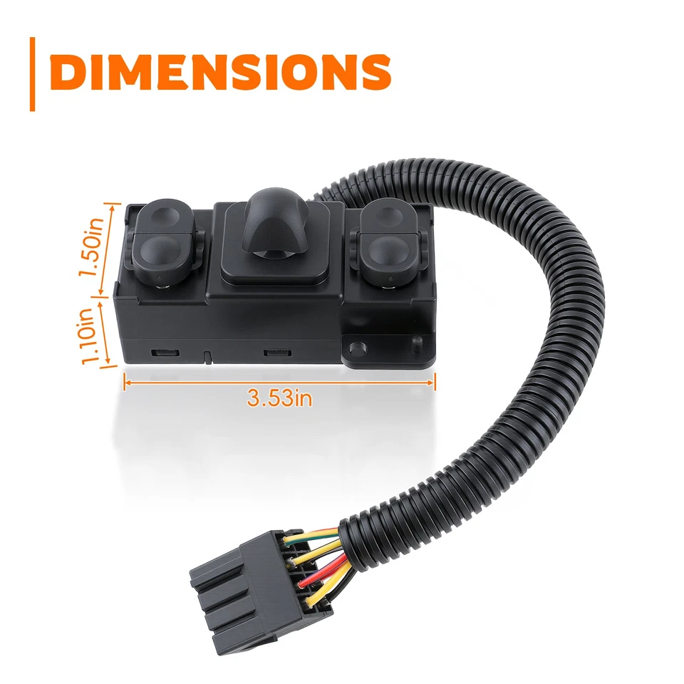 Interruptor de asiento eléctrico izquierdo/derecho para Ford F250 F350 F450 F550 F650 F750 1997-2007 Foto 2 de 4