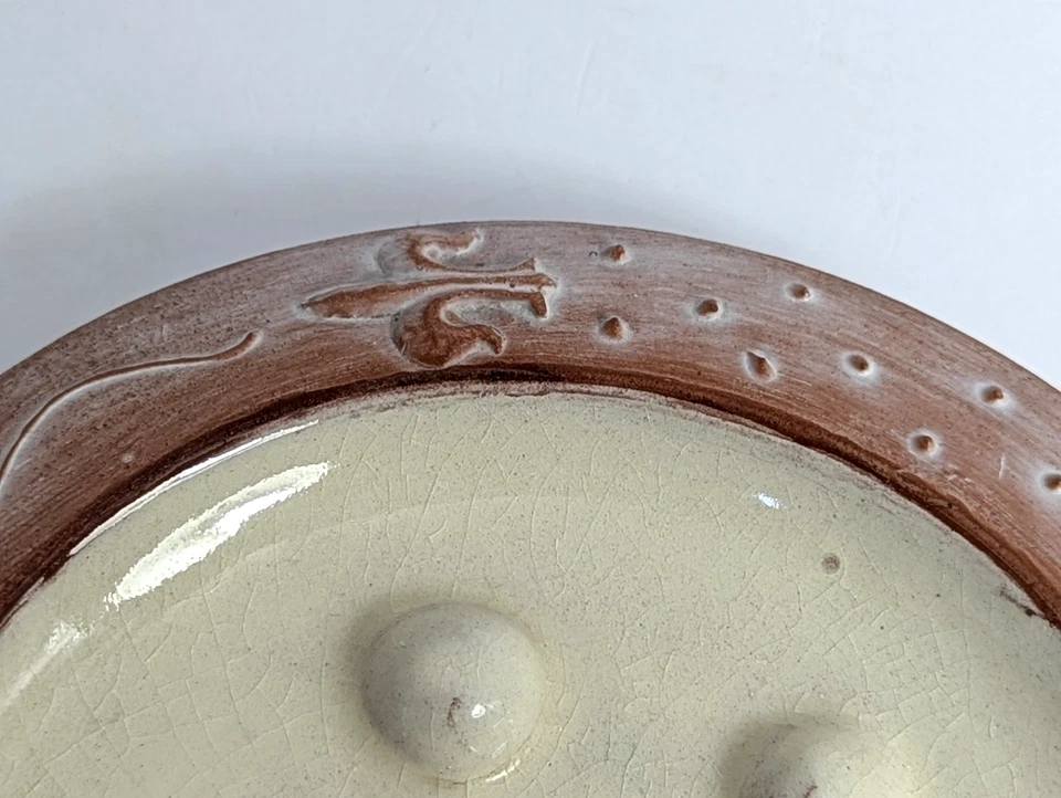 Philip Wood Pottery Earthenware Dish / Soap Dish Fish & Fleur De Lis Unmarked - Image 4 of 4