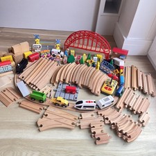HUGE Brio Compatible Wooden Train Set - Track & Accessories Job Lot Bundle 100+