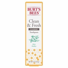 Burt's Bees Clean Fresh Toothpaste - Fluoride Free, Mint Medley, 4.7 OZ, 133 g