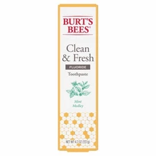 Burt's Bees Clean & Fresh Toothpaste - Fluoride Free, Mint Medley, 4.7 OZ, 133 g