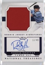 2016 Panini National Treasures Purple 12/49 Richie Shaffer #RJSV-RS Auto ae6