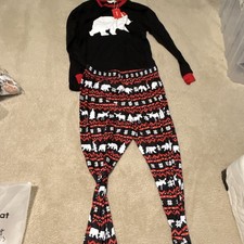 PatPat Men s Large Christmas Pajama Set Fair Isle Bear Long Sleeve