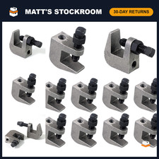 Heavy-Duty Beam Clamps 3/8" Iron, 3/4" Jaw Opening, Vertical Pipe Support, 10 Pa
