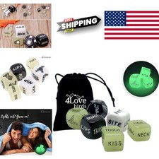 Sex Dice Game Set with 6 Glow in the Dark Dice for Couples Fun in the Bedroom