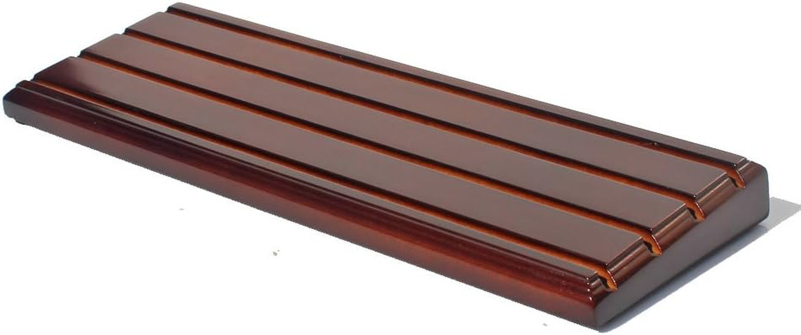 Displaygifts Challenge Coin Display Stand 4 Row Wooden Holder Rack Case Holds 28