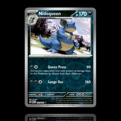   Nidoqueen | SV: Scarlet & Violet 151 | Reverse Holo | 031/165 | NM