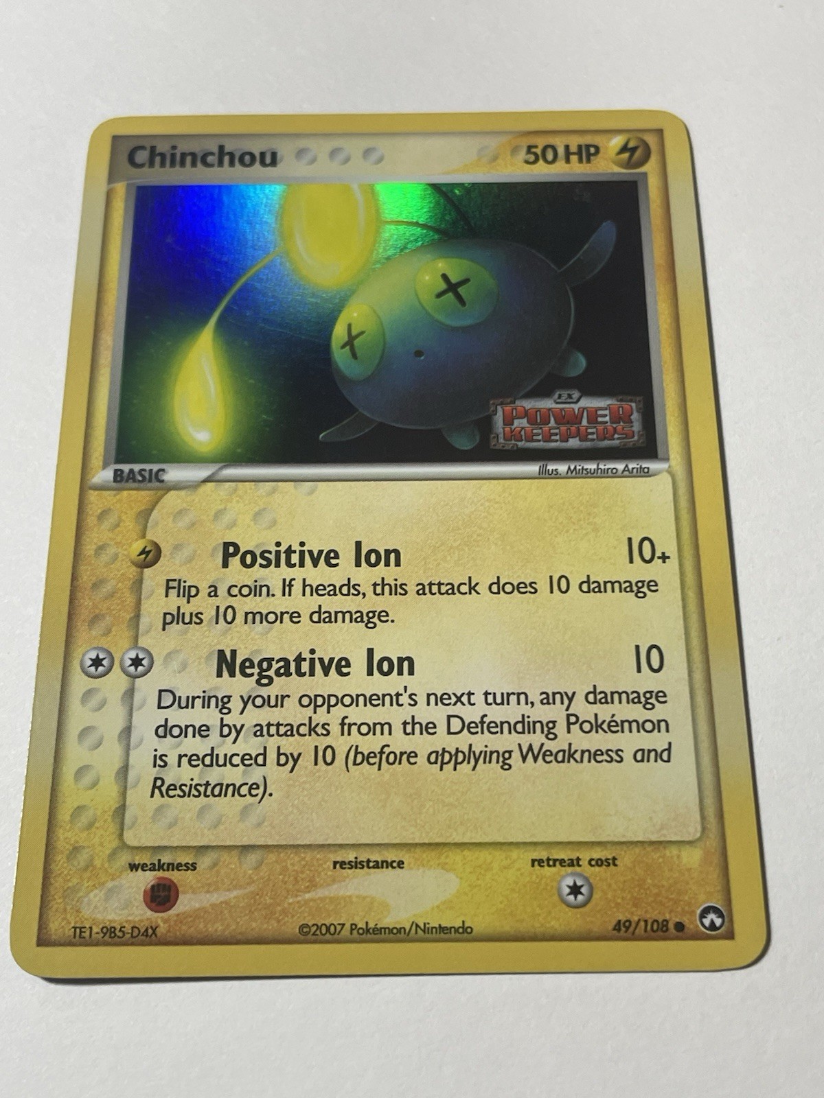 Chinchou 49/108 Power Keepers Reverse Holo