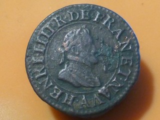HENRI IV DOUBLE TOURNOIS 1605 A (PARIS) RARE & BELLE QUALITE TB !