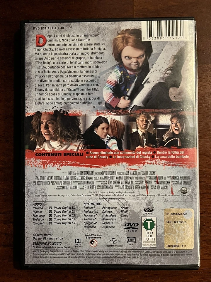 DVD Il Culto di Chucky 2017 Ed Universal Ex Noleggio Fuori Catalogo Raro Ottimo - Immagine 2 di 3