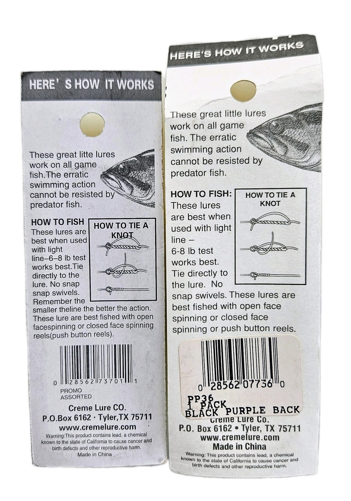 (Set of 2) Creme Lures Topwater Poppers 1/8 oz 2 Inches 2 Colors In Set New - Image 9