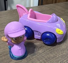Bubble Guppies Molly Violet Racer Car Figure Vehicle Set 2012 Mattel