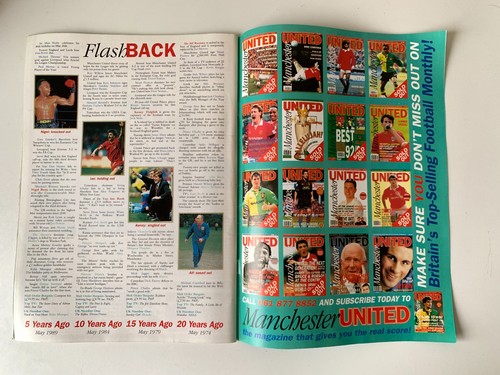 MANCHESTER UNITED OFFICIAL MAGAZINE Vol 2 No 5 MAY 1994 FOOTBALL FANZINE - Picture 12 of 12