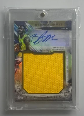 2024-25 Topps Inception Bronny James Jr RPA Jumbo Relic Auto card /50 #RJR-BJ - Bild 1 von 2