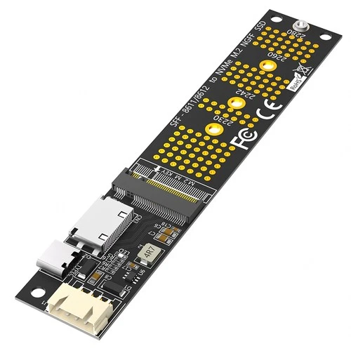 M.2(NGFF) NVMe SSD to SFF-8611/8612 Adapter Expansion Riser Card for 22302045