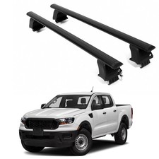 Open Box Roof Rack Crossbars For Ford Ranger 2019-2023 Naked Roof Aluminum Black