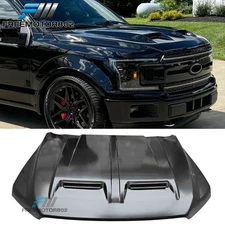 Fits 15-20 Ford F-150 Hood Cover Raptor Style Engine Bonnet Scoop Black Panel
