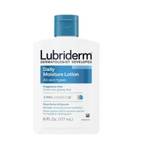 Lubriderm Unscented Daily Moisture Lotion + Pro-Ceramide, 6 fl. oz