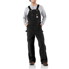 Carhartt Men's Firm Duck Bib Overall, Loose Fit, 12-Ounce Cotton Duck Fabric,