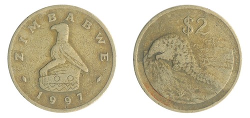 Zimbabwe 2 Dollars, 1997, KM #12, XF-Extremely Fine