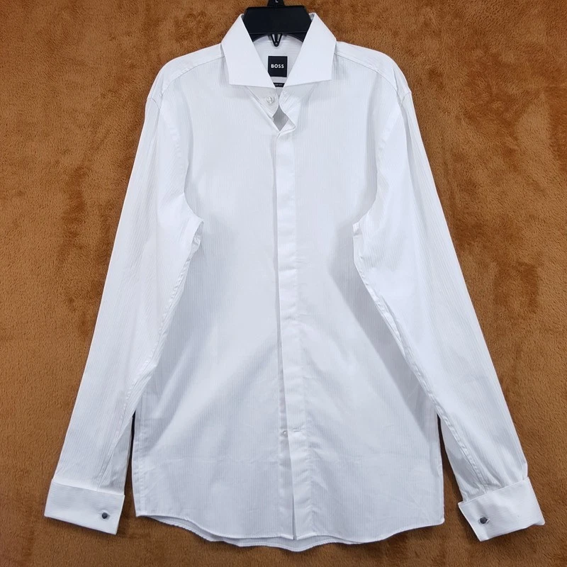 HUGO BOSS White Dress Shirts for Men for sale | eBay
