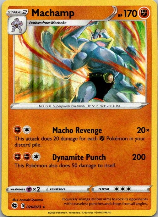 Machamp Holo Rare Champion's Path 26/73 NM