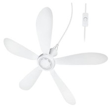 28" AC 110V Portable Ceiling Fan with ON/OFF Switch, Plug in Ceiling Fan