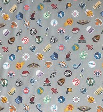 NBA ALL TEAMS LOGOS FABRIC 1/4 yard / Material 100 cotton