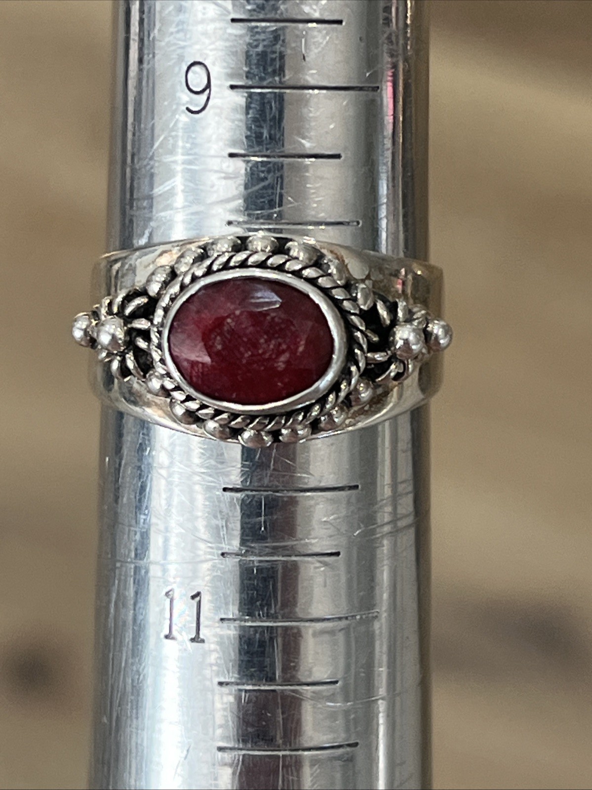 Robert Manse Sterling Silver .925 Ruby Ring Size … - image 6