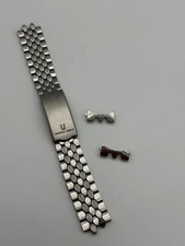 universal geneve 19mm bracelet strap steel vintage