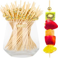 300PCS Cocktail Picks, Fancy Toothpicks for 4.7 Inch, 300PCS-Gold