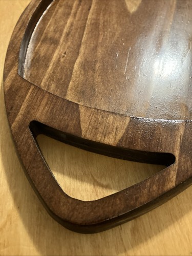 Handmade Wooden Football Serving Tray 15 x 9 Inches - Picture 2 of 3