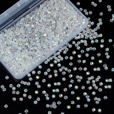 1100PCS 4mm Bicone Crystal Glass Beads for Jewelry Making, Sparkling Mini Beads