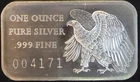 1976 Walking Liberty Eagle Serial Bicentennial Bullion-0.999 Silver 1 Oz Art Bar