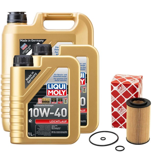 MotoröL Set 10W-40 Liqui Moly 7 Liter + ÖLfilter FüR Mercedes C-Klasse W203 Clk-image